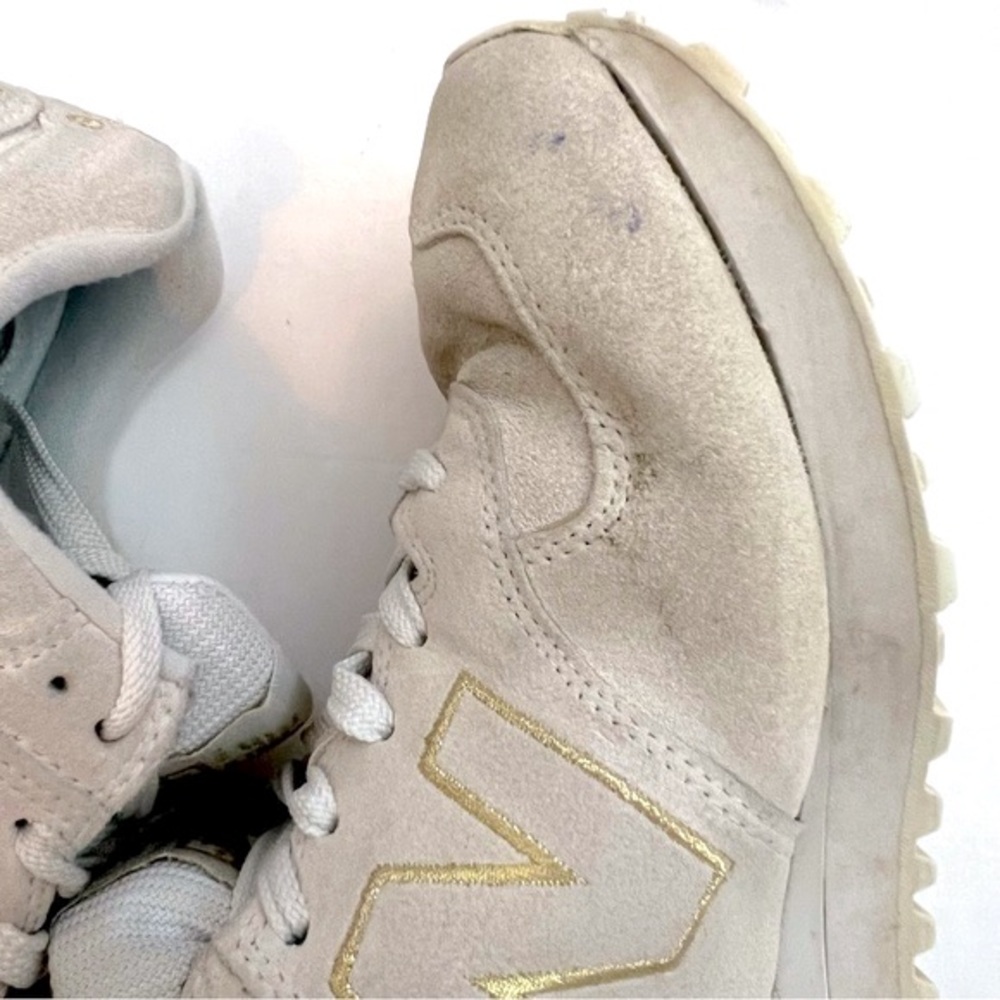 New Balance Sneaker 574 Beige Ivory Shattered Pearl Sneakers - Picture 6 of 8